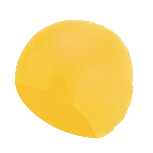 Gorro de natación sólido de silicona impermeable amarillo de 1 pieza de Bargains Únicos