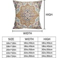 thumbnail image 5 of OrangeTeal Pink Vintage Bohemian Pillow Covers 20x20 Inch Cream Ethnic Boho Flower Rug Print Carpet Pillow Cases Set of 2 Antique Tapestry Rustic Retro Throw Pillows For Cushion Sofa Couch Outdoor, 5 of 7
