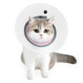 thumbnail image 3 of Cat Cone Collar Soft Comfortable Waterproof Recovery Cone After Surgery to Stop Licking and Scratch, Plastic Kittens Elizabeth Head/Neck Cone, 3 of 7