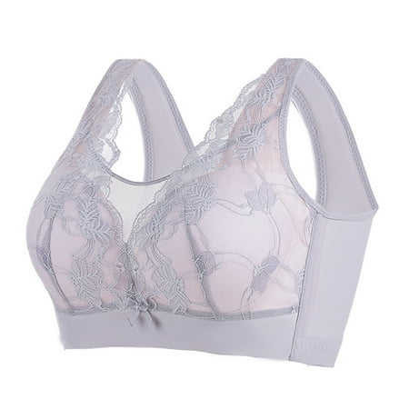 Gnurob Clearance Deals Bras for Women No Underwire Bralette Comfort Seamless Supportive Bra Raceback Push Up Bralettes Full Coverage Underwear Purple 36/80