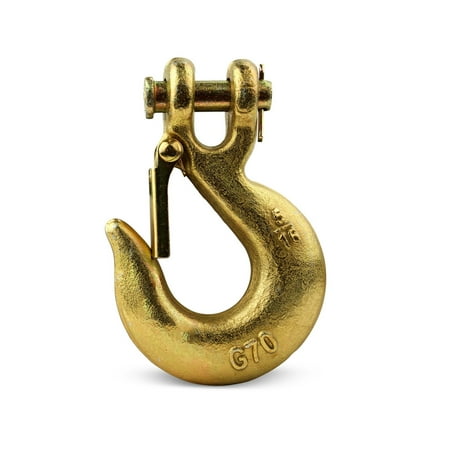 

DC Cargo Mall G70 Clevis Slip Hook with Safety Latch – 5/16 Inch Grade 70 Clevis Hooks – Heavy Duty for Trailer Truck Transport - 4 700 Lbs.