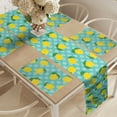 thumbnail image 2 of Ambesonne Fruit Table Runner & Placemats, Lemons Citrus Polka Dots Art, Placemat 4 pcs + Runner 14"x90", Yellow Fern Green, 2 of 2