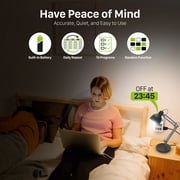 Fospower [ETL Listed] 2 Pack Countdown Timer Outlet, 7 Day Programmable Light Timer Plug, Timers for Electrical Outlets Indoor, Indoor Digital LCD Outlet Timer Switch with on/off Button 15A/1875W