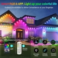thumbnail image 4 of Smart Permanent Outdoor Lights 200FT, Waterproof LED Eaves Lights, RGB+APP Control Outdoor Strip Lights with 100 LEDs, Color-Changing House Roof Outdoor Lighting for Patio Garden Christmas Lighting, 4 of 8