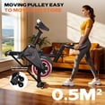 thumbnail image 4 of Primy Exercise Bike Indoor Stationary Cycling Bike for Home 300 Lbs Weight Capacity, 100 Resistance Home Cardio Leg Workout with LED Monitor Silent Belt Drive, 4 of 8