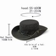 thumbnail image 2 of Fewfanhot Vintage Washed Cotton Boonie Hat, Wide Brim UPF Outdoor Bucket Hat with Decorative Band for Fishing Hiking Gardening, 2 of 3