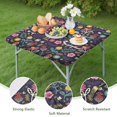 thumbnail image 4 of Reusable Floral Print Square Tablecloth with Elastic Hem, Premium Polyester with Water-Repellent Coating Perfect for 36x36 Inch Tables, Protects Tables from Spills and Stains, 4 of 6