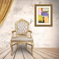 thumbnail image 3 of Beer, Pamela K.  11x14 Gold Ornate Wood Framed with Double Matting Museum Art Print Titled - Purple and Gold Feature, 3 of 4