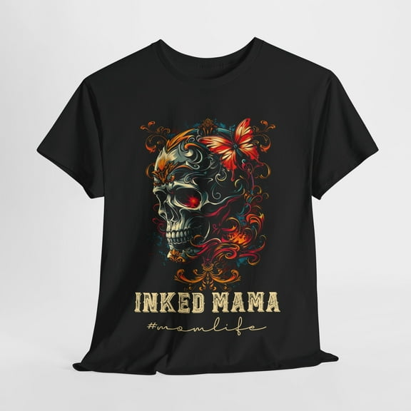 Inked Mama Shirt, Tattooed Mom Shirt, Mom Shirt,Mom Life Shirt ID-0409-6KFO
