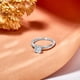thumbnail image 3 of JeenMata Anillo de Compromiso con Punta de Catedral de 1 Quilate con Moissanita Redonda, Medio Pavé, Caña Retorcida Infinita, Enchapado en Oro Blanco de 18 K sobre Plata, 3 of 7