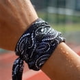 thumbnail image 3 of Paisley Bandana, Cooling Head Scarf, 36X3 In, Workout Sweat Wicking, Curly Headband, Band, Scarf, Silk Scarf, Tie Dye Headband, Neck Tie, 1 Pc, 3 of 5