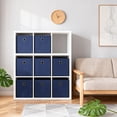 thumbnail image 5 of Dailivio Collapsible Fabric Cube Storage Bins (10.5" x 10.5"), Storage Cubes Organizer Bin with Handles for Clothes, Navy Blue, 2 Pack, 5 of 8