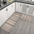 thumbnail image 3 of Add a Touch of Class with our Black Boho Kitchen Rug Mat - 2 Piece Non-Slip, Washable Kitchen Mats for Chic Floor Decor, 3 of 7