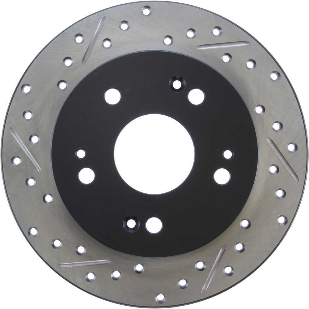 StopTech 06-09 Honda Civic Ex/Si Slotted & Drilled Right Rear Rotor Fits select: 2013-2015 ACURA ILX, 2011 HONDA CIVIC VP