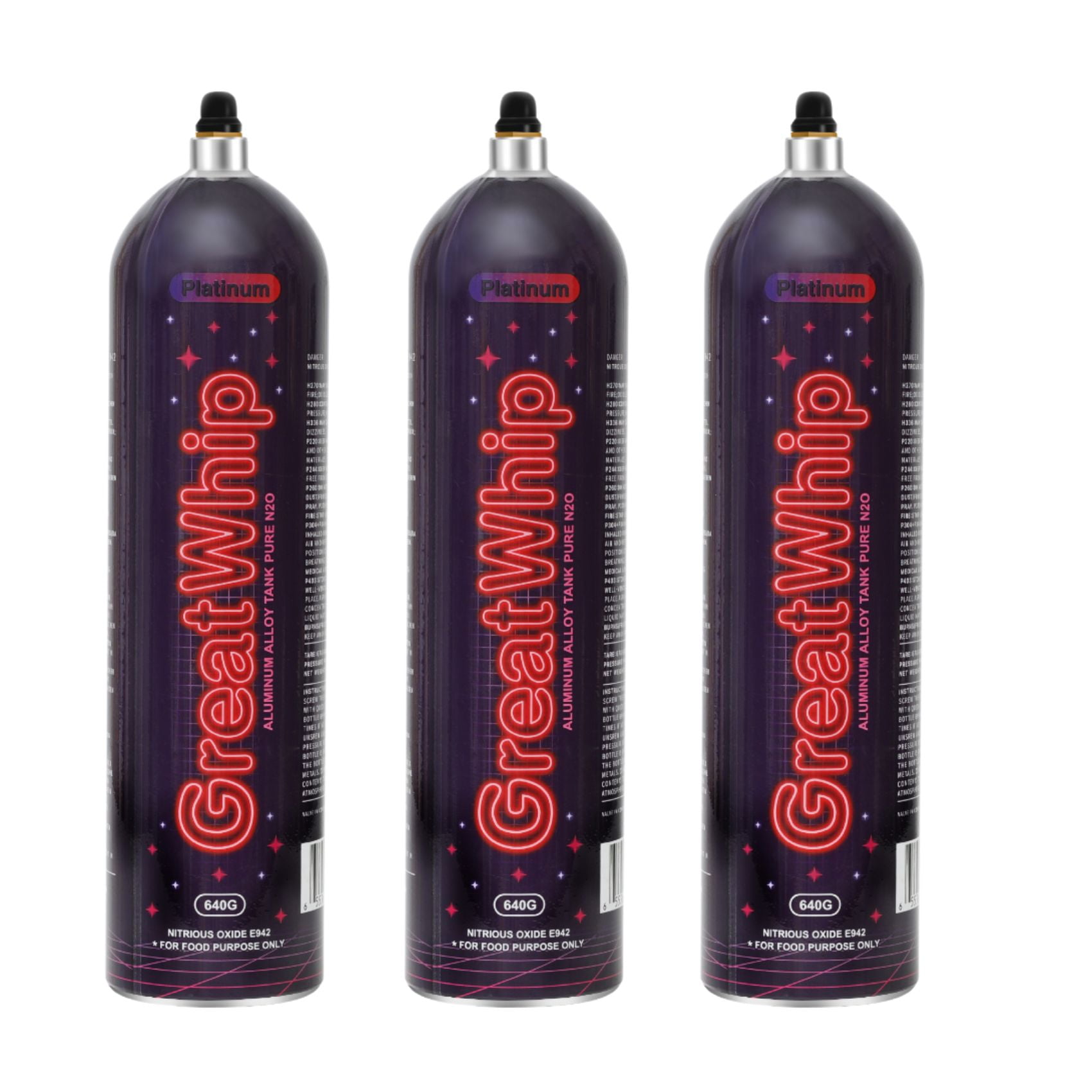GreatWhip Whipped Cream Charger 640g Nitrous Oxide Aluminum Alloy ...