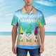 thumbnail image 2 of Balery Hello Summer Gnome 1 Camisas hawaianas de manga corta para hombre, camisas playeras de corte holgado, camisas de vacaciones con botones,Small, 2 of 7