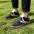 thumbnail image 2 of Men’s Wide Toe Casual Skate Sneakers Breathable Lightweight Lace Up Walking Shoes with Non Slip Sole for Outdoor Travel Daily Comfort Streetwear Shoes, 2 of 10