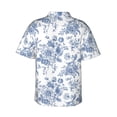 thumbnail image 3 of Balery Rose Flowers Print Men's Hawaiian Shirts Short Sleeve Beach Shirt Relaxed Fit Vacation Button Down Shirts-Medium, 3 of 9