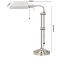 thumbnail image 5 of Metal Rectangular Desk Lamp with Adjustable Pole, Silver- Saltoro Sherpi, 5 of 5