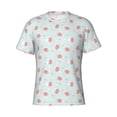 thumbnail image 4 of Vsdgher Strawberry Print Men's Dry Fit Mesh Athletic Shirts Moisture Wicking Tennis T-Shirt Tops, 4 of 9