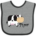 thumbnail image 3 of Inktastic Moo says the cow Boys or Girls Baby Bib, 3 of 4