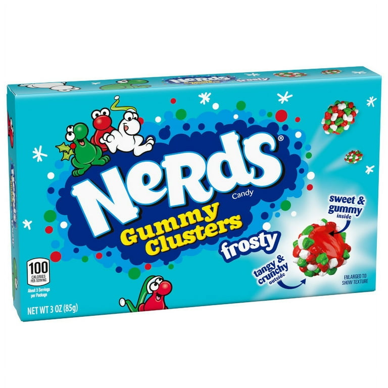 Nerds Frosty Gummy Clusters Holiday Candy, 3oz