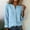 Light Blue, variant on Womens Long Sleeve Shirts Loose Fitted New Women's Linen Spring/Summer V-Neck Pullover Button Shirt Short-Sleeved Tops Style B-32 Pinky S