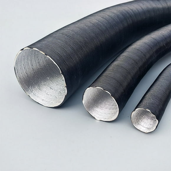 Tubo de salida de aire corrugado, entrada de aire caliente, tubo telescópico, tubo negro, accesorios de calefacción de estacionamiento, soporte de aislamiento térmico, tubo de papel de aluminio