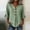 Green, variant on Odbmxy Striped Shirts for Women Cotton Fall 3/4 Sleeve Blouse for Women V-Neck Camping Button Regular Casual Peplum Tops
