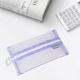 thumbnail image 4 of Yhmxh Pencil Pouch Clear Makeup Bags Nylon Mesh Pen Pouch with Zipper Pencil Case Stationery Storage Bag for Home Office Supplies Cosmetics Travel Accessories (Purple), 4 of 6