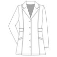 thumbnail image 3 of Panda Uniform lab coat women and doctor coat | womens lab coat, 3 of 4