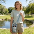 thumbnail image 4 of Klonfd Family Travel Mesh Water Bottle Hand Weaving Water Bottle Holder Mesh Water Bottle With Adjustable Shoulder For Hiking Walking Travel Family Outings, 4 of 6
