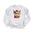 thumbnail image 5 of Ink Printed Image NOT a Chenille Patch Cow Sweatshirt for Women, Teens & Kids Faux Yarn Christmas Sweater Gray Sweatshirt Youth Large, 5 of 6