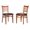 Burgundy Faux Leather, variant on Linon Belmar Metal Dining Side Chairs, Set of 2, Dark Honey and Burgundy Faux Leather