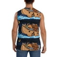 thumbnail image 4 of Easygdp Ocean Scene with Noah's Ark Men's Breathable Tank Tops Sleeveless Sporty T Shirts for Basketball, Mountaineering, Bodybuilding -Medium, 4 of 8