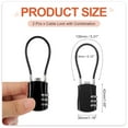 thumbnail image 2 of Uxcell Luggage Travel Lock, Digit Cable Combination Lock Width Body with Long Cable Black 5", 2 of 7