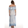thumbnail image 3 of Riviera Sun Tie Dye Off Shoulder Maxi Sundress (Small, Blue), 3 of 3