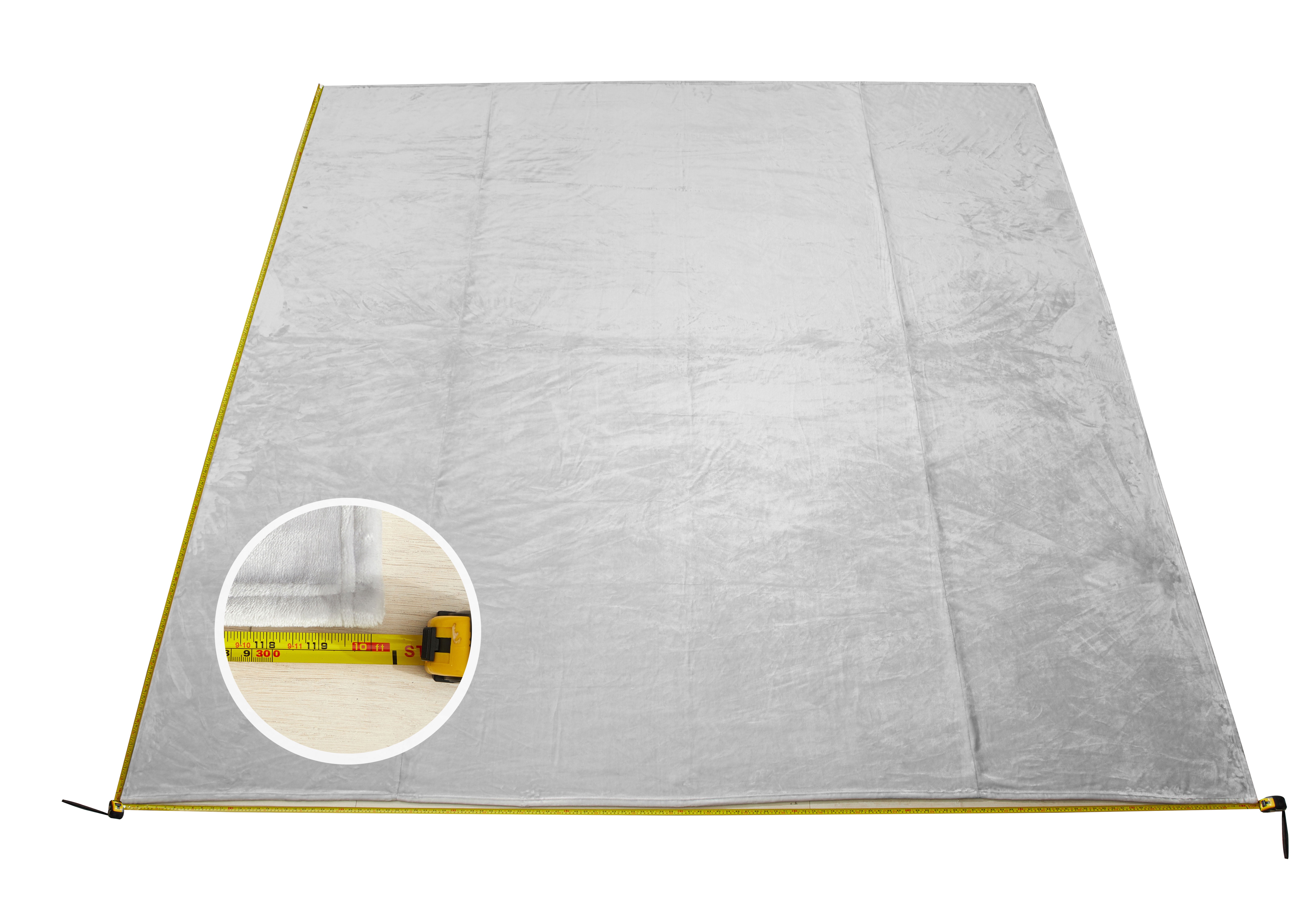 Serta So Huge Oversized Fleece Blanket, 10 Feet x 10 Feet, Grey