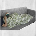 thumbnail image 6 of Jasmine Soft Flannel Fleece Throw Blanket, Nostalgic Floral Pattern with Flourishing Flowers on Branches, Cozy Plush for Indoor and Outdoor Use, 70" x 90", Lime Green Off White, by Ambesonne, 6 of 6