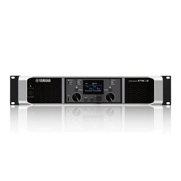 Amplificador PX3 Yamaha Poder Digital 300W Yamaha Puerto USB Negro-Plata