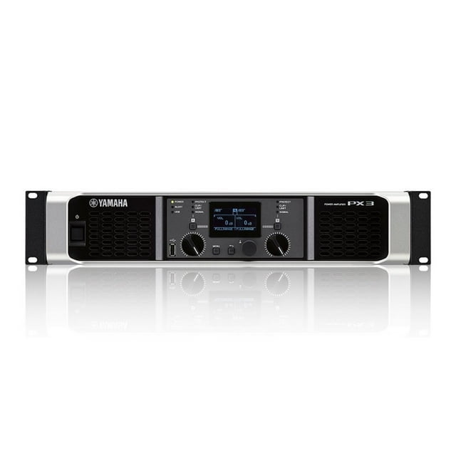 Amplificador PX3 Yamaha Poder Digital 300W Yamaha Puerto USB Negro-Plata