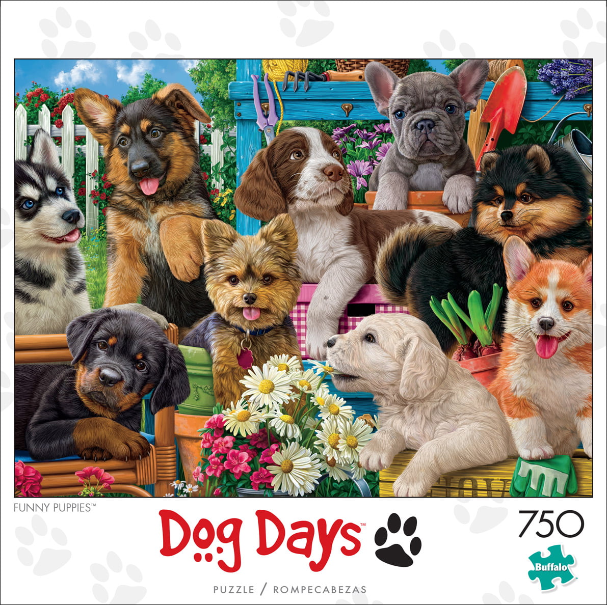 Buffalo Games - Dog Days - Funny Puppies - 750 Piece Jigsaw Puzzle ...