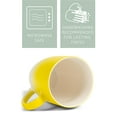 thumbnail image 4 of Elanze Designs 12 Ounce Ceramic Decorative Laser Engraved Giftable Novelty Tea Coffee Cup Mug Yellow and White It's an "add to cart" kinda day, 4 of 4