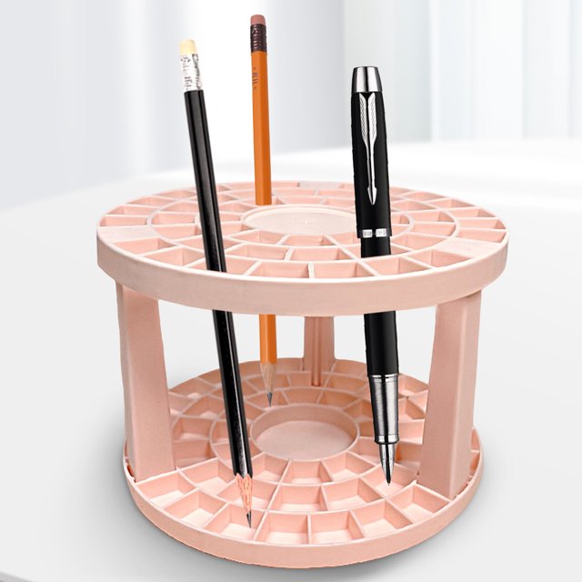 Neinkie 2Packs Makeup Brush Holder Organizer, Handcrafted Cosmetics Brushes Cup Storage Solution