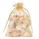 thumbnail image 1 of 100Pcs 9x12cm Sheer Drawstring Heart Organza Jewelry Gift Bags (Gold), 1 of 5