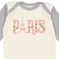 thumbnail image 4 of Inktastic Pink Paris Eiffel Tower with Flowers Boys or Girls Long Sleeve Baby Bodysuit, 4 of 5