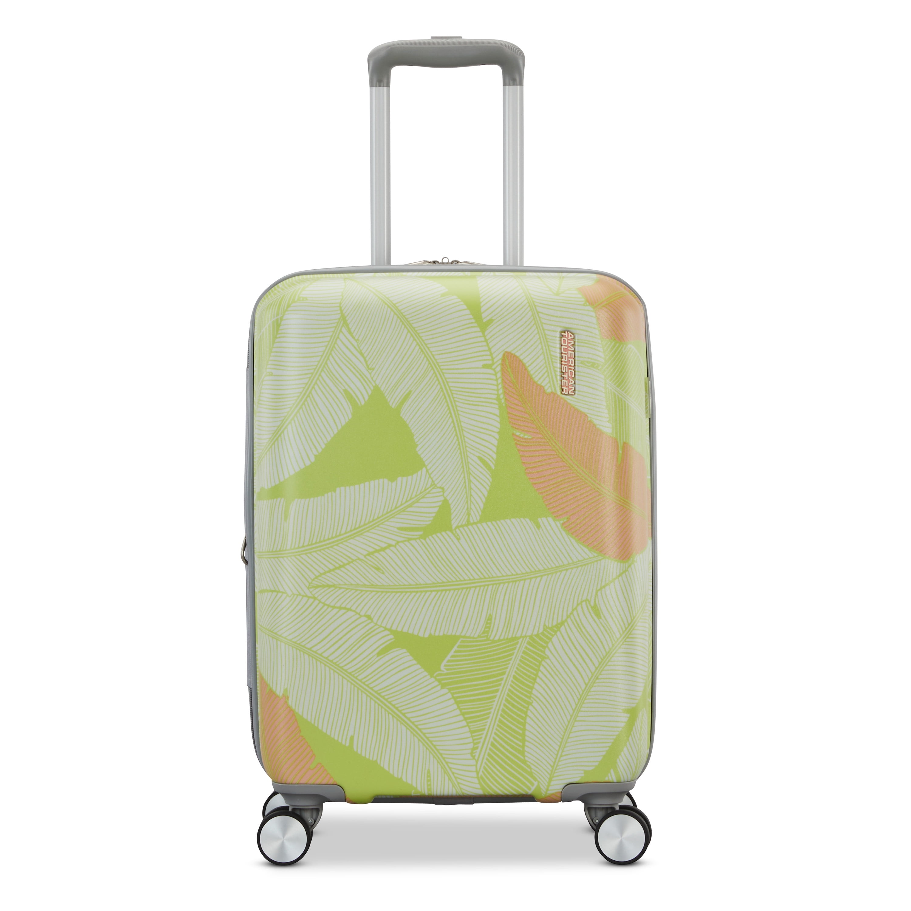 American Tourister Moonlight II 20-Inch Carry On Luggage with Spinner Wheels - Palm Print