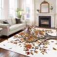 thumbnail image 2 of 8x10 Area Rugs for Living Room, Brown Tree Fall Non Slip Area Rugs for Kitchen Bedroom Entryway, Leaves Branches Watercolor Botanical Elegant Washable Carpet Runner Rug Floor Mats for Bedroom, 2 of 8