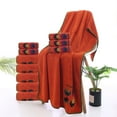 thumbnail image 2 of Xuniizn Bath Towel and Wash Cloths Set: 1xBath Towel and Hand Towel Set, Flock, Highly Absorbent & Fade Resistant, 2 of 7