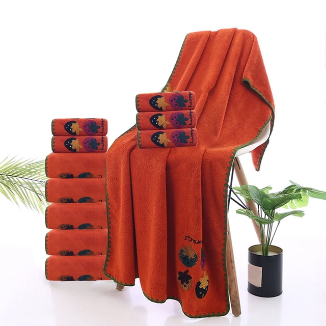 TIMIFIS Bath Towels Towel and Bath Towel Set High Density and Thick Fleece Towel Two-Piece Set Soft and Absorbent Bath Towel and Washcloth Swimming Towel